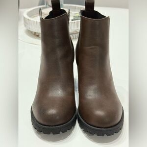 Brown High-Heeled Ankle Boot by Chinese Laundry in 10